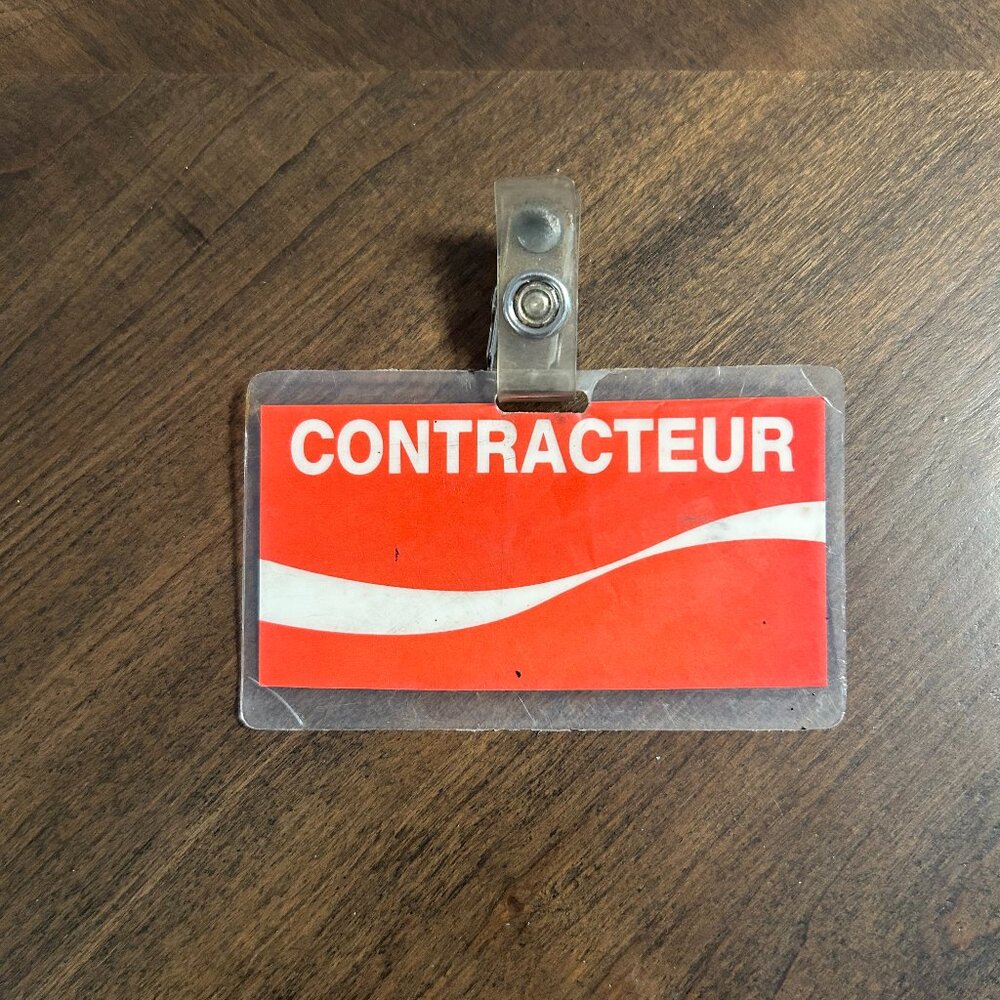 Coca Cola worker tag